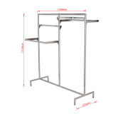 Stainless Steel Garment Display Stand with Dismountable Hanging Bars