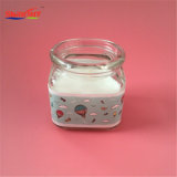 Clear Cup Pattern Sticker Milk Glass Jar Candle for Gift