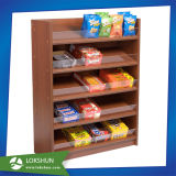 5 Shelves Wood Snack Display Rack