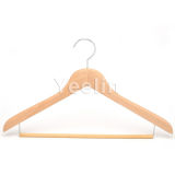Natural Wood Clothes Hanger with Pant-Bar (YW200-0113-Q)