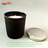 porcelain Black Custom Printed Glass Holder Candle of Soy Wax