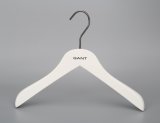 Pretty White Gold Wooden Kids Hangers Small for Baby Clothes