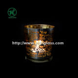 Color Double Wall Glass Candle Cup by BV (6.5*7.3*8)