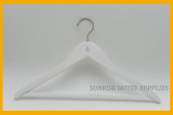 White Classic Top Wooden Clothes Hanger for Hotel