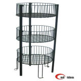 Collapsible Metal Wire Basket for Slatwall and Gridwall/Display Rack