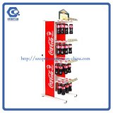 Metal Supermarket Floor Beverage Bottle Display Stand Rack