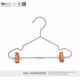 Rose Gold Drying Metal Wire Clothes Hanger with Clips, Metal Hanger for Garment Hanger