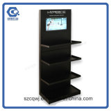 Customized Supermarket Counter Metal Cosmetic Display Rack with LED Billboard