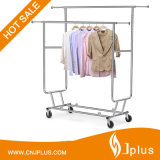 Heavy Duty Rolling Commercial Rail Portable Drying Clothes Garment Rack (JP-CR406)