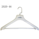 Plastic Coat Hanger White Rubber Coated Plastic Hanger with Custom Logo