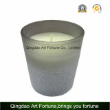 Gradient Colored Glass Candle with Frosted Finish for Home Decoration