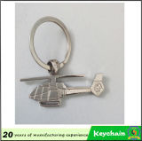 3D Sliver Helicopter Metal Keychain Wholesale