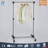 Stainless Steel Single Rod Clothes Hanger Extendable Garment Rack