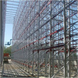 Supported Building Installation During Construction Pallet Rack