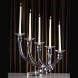High End 5 Arms Crystal Candle Holder with Competitive Price
