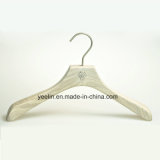 2016 New Touch High-End Vintage Unique Chrome Hook Wooden Clothes Hanger (YL-yw09)