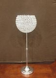 Metal Candle Holder with Crystal Beads (CA-112)