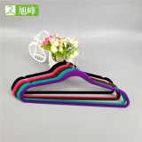 Factory Wholesale Amazon Slim Non-Slip Plastic Velvet Flocked Hanger