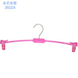 Plastic Pink Underwear Hanger with Clips