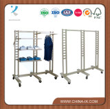 Tripple Ladder Garment Display Rack with Casters