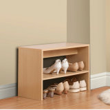 Hot Sale Stand Style 2 Opened Shelves Wood Shoe Cabinet Shoe Rack