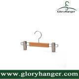 Baby's Wooden Pant Hanger with Matel Hook/Two Clip