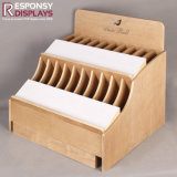 Customized Counter-Top Wood Belt Display Rack with Drawer
