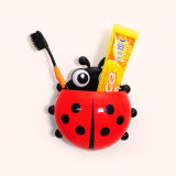 Lovely Ladybug Wall Suction Toothbrush Holder