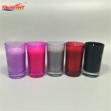 Colorful Tall Stem Glass Jar Candle in 6 Pack
