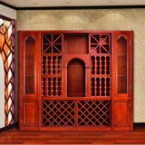 Home Furniture Solid Wood Wine Cabinet Wooden Wine Rack (GSP9-042)