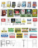 Meatl Frame Wire Stakes Iron Frame Board Real Estate Yard Banner Custom Printed Political Yard Sign
