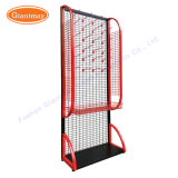 Supermarkrt Snack Food Iron Wrought Metal Wire Grid Shelving Hanging Display Stand with Baskets and Hooks