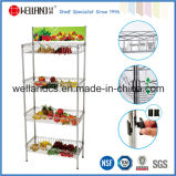 Supermaket Store Metal Fruit Vegetable Display Rack with Basket, NSF Approval