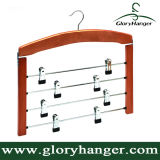 Multifunctional 4 Layer Cherry Wooden Pants Hanger Factory Supply