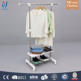 Extendable Single Rod Clothes Hanger Plastic Shelf