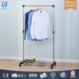Metal Garment Rack Stainless Steel Double Layer Telescopic Clothes Hanger