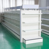 Supermarket Glass Shelf Cosmetic Products Display Stand with Light Box