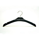 Fashionable Luxury Branded Wood Hanger with Black Rubber Paint (YL-yl19)
