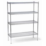 Wholesale 4 Shelf Adjustable Chrome Metal Steel Storage Rack Shelving Manufacturer