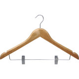 Useful Natural Wood Female Skirt Sock Hanger with Clips