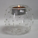 Glass Candle Holders, New Design, Customized Logo Is Acceptable (ZT-036)