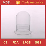 Transparent Short Wholesale Glass Candle Holder with Cover
