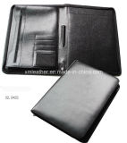 Custom Cow Leather A4 Presentation Folder with Logo Embossed