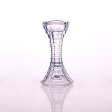 High White Candlestick Glass Candle Holder