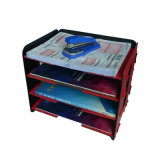 Fashionable Plastic Colorful Triple File Tray for Office Use