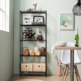 Durable Powder Coated Metal Wire Shelf Storage Rack Unit Perfect for Home Storage