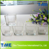 Wholesale Square Clear Glass Candle Holder