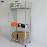 Removable Floor Standing Multi-Function Metal Wire Grid Display Stand