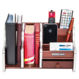 Wooden Holder and File Rack for Office Stationery Storage