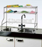 Adjustable Stainless Steel Kitchen Over The Sink Shelf Rack